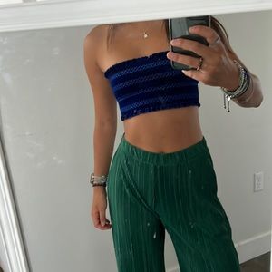 Urban outfitters blue velvet bandeau